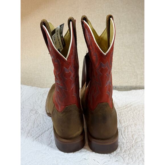Justin Men\'s Brown 12D NWT Jackpot Square Toe Western Cowboy Leather Work Boots main image 11